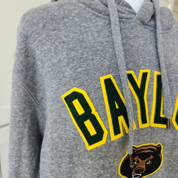 Baylor Bears University Hooded Sweatshirt Gray Letterman Soft Cozy Large - Picture 6 of 14